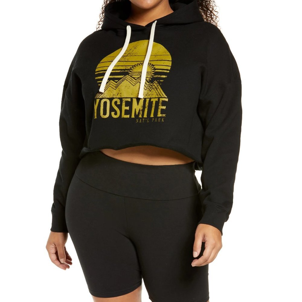Bp. Crop Cut Off Graphic Hoodie
